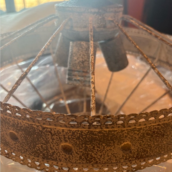 Rustic Gray Ceiling Light Fixture - Picture 5 of 7